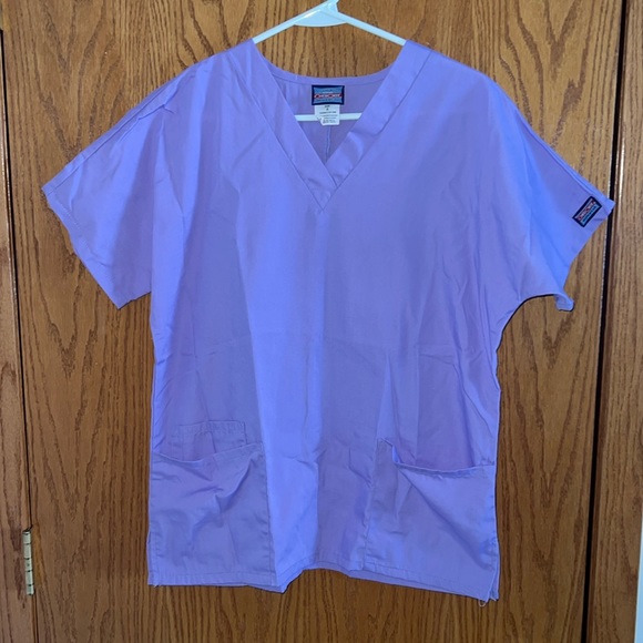 Cherokee womens light blue scrub top - Picture 1 of 4